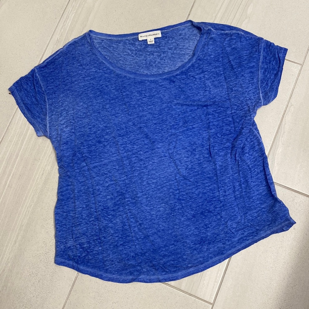 White + Warren Short Sleeve Top